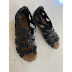 - Earth Origins Women's Belle Bridget Leather Gladiator Sandals - Black, E…